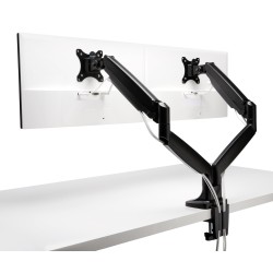 SUPORT de birou KENSINGTON, pt 2 TV/monitor plat, curbat, diag. max 34 inch, rotatie, inclinare, pivotare, orizontala, verticala