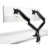 SUPORT de birou KENSINGTON, pt 2 TV/monitor plat, curbat, diag. max 34 inch, rotatie, inclinare, pivotare, orizontala, verticala