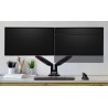 SUPORT de birou KENSINGTON, pt 2 TV/monitor plat, curbat, diag. max 34 inch, rotatie, inclinare, pivotare, orizontala, verticala