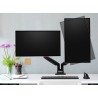 SUPORT de birou KENSINGTON, pt 2 TV/monitor plat, curbat, diag. max 34 inch, rotatie, inclinare, pivotare, orizontala, verticala