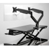 SUPORT de birou KENSINGTON, pt 2 TV/monitor plat, curbat, diag. max 34 inch, rotatie, inclinare, pivotare, orizontala, verticala