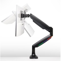 SUPORT de birou KENSINGTON, pt 1 TV/monitor plat, curbat, diag. max 34 inch, rotatie, inclinare, pivotare, orizontala, verticala