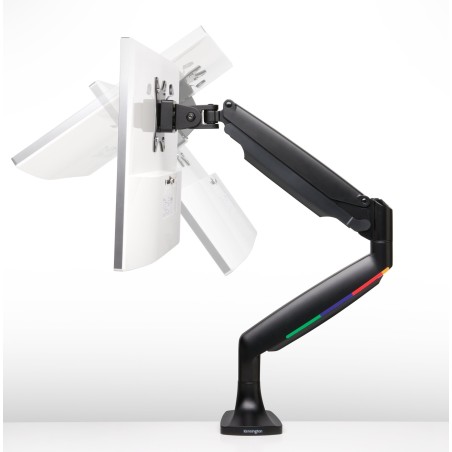 SUPORT de birou KENSINGTON, pt 1 TV/monitor plat, curbat, diag. max 34 inch, rotatie, inclinare, pivotare, orizontala, verticala