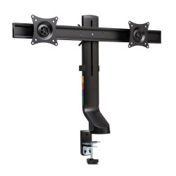 SUPORT de birou KENSINGTON, pt 2 TV/monitor plat, diag. max 27 inch, rotatie, inclinare, pivotare, orizontala, max 8 Kg, "K55513