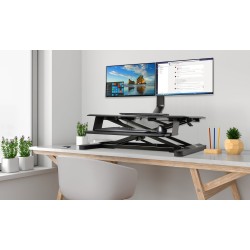 SUPORT de birou KENSINGTON, pt 2 TV/monitor plat, diag. max 27 inch, rotatie, inclinare, pivotare, orizontala, max 8 Kg, "K55513