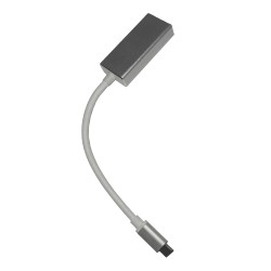 CABLU video SPACER, adaptor USB 3.1 Type-C (T) la DisplayPort (M), 15cm, rezolutie maxima 4K UHD (3840 x 2160) la 60 Hz, silver 