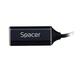 CABLU video SPACER, adaptor USB 3.1 Type-C (T) la HDMI (M), 15cm, rezolutie maxima 4K UHD (3840 x 2160) la 30 Hz, Black, "SP-CM-