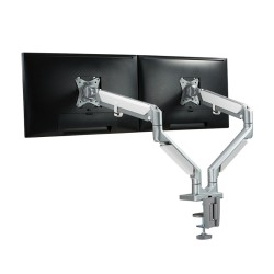 SUPORT de birou LOGILINK, pt 2 TV/monitor plat, curbat, diag. max 32 inch, rotatie, inclinare, pivotare, orizontala, verticala, 
