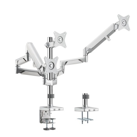 SUPORT de birou LOGILINK, pt 3 TV/monitor plat, curbat, diag. max 27 inch, rotatie, inclinare, pivotare, orizontala, verticala, 