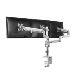 SUPORT de birou LOGILINK, pt 3 TV/monitor plat, curbat, diag. max 27 inch, rotatie, inclinare, pivotare, orizontala, verticala, 