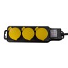 PRELUNGITOR LOGILINK, Schuko x 3, conectare prin Schuko (T), cablu 1.5 m, 16 A, protectie stropire cu apa, negru/ galben, "LPS25