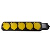PRELUNGITOR LOGILINK, Schuko x 5, conectare prin Schuko (T), cablu 1.5 m, 16 A, protectie stropire cu apa, negru/ galben, "LPS25