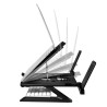 SUPORT de birou LOGILINK pt. notebook, 9 pozitii, holder pt. smartphone, suporta dimensiuni 10-15.6", pliabil, negru, "AA0133"