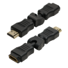 ADAPTOR video LOGILINK, HDMI (T) la HDMI (M), conectori auriti, rezolutie maxima 4K (3840 x 2160) la 30 Hz, pliabil la 270 grade