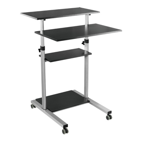 STAND mobil LOGILINK, pt 1 TV/monitor plat, curbat, diag. max nu e cazul, verticala, roti, max 60 Kg, "BP0070"