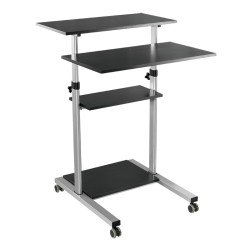 STAND mobil LOGILINK, pt 1 TV/monitor plat, curbat, diag. max nu e cazul, verticala, roti, max 60 Kg, "BP0070"