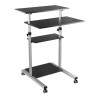 STAND mobil LOGILINK, pt 1 TV/monitor plat, curbat, diag. max nu e cazul, verticala, roti, max 60 Kg, "BP0070"