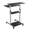 STAND mobil LOGILINK, pt 1 TV/monitor plat, curbat, diag. max nu e cazul, verticala, roti, max 60 Kg, "BP0070"