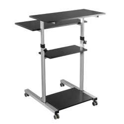 STAND mobil LOGILINK, pt 1 TV/monitor plat, curbat, diag. max nu e cazul, verticala, roti, max 60 Kg, "BP0070"