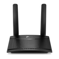 ROUTER TP-Link wireless 300Mbps. 4G micro sim slot, 2 porturi 10/100Mbps, antena externa x 2 "TL-MR100" (timbru verde 0.8 lei) -