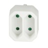 PRELUNGITOR LOGILINK, Euro skt x 2, conectare prin Schuko (T), 16A, fara protectie, alb, "LPS218" (timbru verde 0.18 lei)
