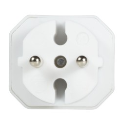 PRELUNGITOR LOGILINK, Euro skt x 2, conectare prin Schuko (T), 16A, fara protectie, alb, "LPS218" (timbru verde 0.18 lei)