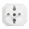 PRELUNGITOR LOGILINK, Euro skt x 2, conectare prin Schuko (T), 16A, fara protectie, alb, "LPS218" (timbru verde 0.18 lei)