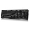 TASTATURA GENIUS USB, 104 taste, black, "Smart KB-100 RO", aranjament romana (diacritice), "31300005418"  (timbru verde 0.8 lei)