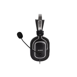 CASTI A4tech, cu fir, standard, utilizare multimedia, microfon pe brat, conectare prin USB 2.0, negru / argintiu, "HU-50", (timb