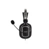 CASTI A4tech, cu fir, standard, utilizare multimedia, microfon pe brat, conectare prin USB 2.0, negru / argintiu, "HU-50", (timb