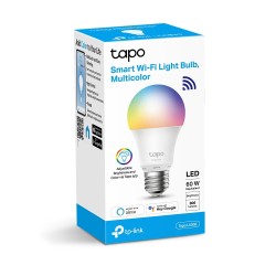 BEC LED wireless TP-LINK, 800lm, 8.7W, E27, intensitate reglabila, ctl prin smartph.cu apl.Tapo, ajustare auto a luminii in fct.