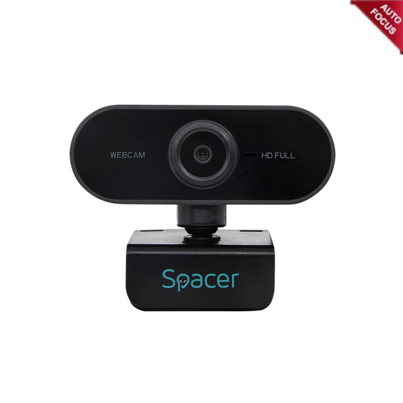 CAMERA WEB SPACER senzor 1080p Full-HD cu auto focus si rezolutie video 1920x1080, black "SPW-CAM-01" (timbru verde 0.18 lei)
