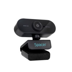 CAMERA WEB SPACER senzor 1080p Full-HD cu auto focus si rezolutie video 1920x1080, black "SPW-CAM-01" (timbru verde 0.18 lei)