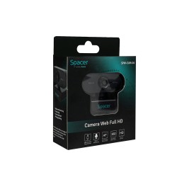 CAMERA WEB SPACER senzor 1080p Full-HD cu auto focus si rezolutie video 1920x1080, black "SPW-CAM-01" (timbru verde 0.18 lei)