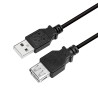 CABLU USB LOGILINK prelungitor, USB 2.0 (T) la USB 2.0 (M), 3m, negru, "CU0011B" (timbru verde 0.18 lei)