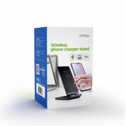 ALIMENTATOR wireless GEMBIRD, compatibil cu tel. certificate Qi, 10W, intrare 5V/2A sau 9V/1.67A, iesire 5V/1A sau 9V/1.1A, de t