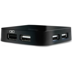 HUB extern D-LINK, porturi USB: USB 2.0 x 4, conectare prin USB 2.0, alimentare retea 220 V, negru, "DUB-H4" (timbru verde 0.8 l