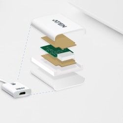 CABLU video ATEN, cablu or adaptor video, DisplayPort (T) la HDMI (M), 4K DCI (4096x2160) la 60Hz, "VC986B-AT" (timbru verde 0.0