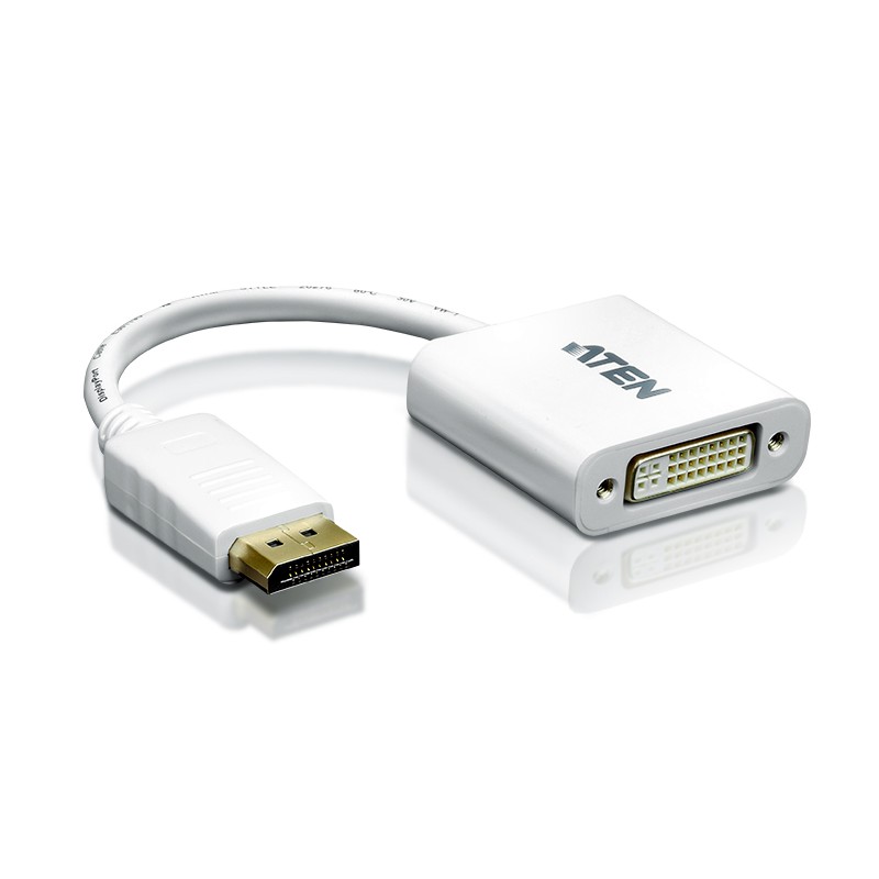 CABLU video ATEN, cablu or adaptor video, DisplayPort (M) la DVI-I DL (M), 4K DCI (4096x2160) la 60Hz, "VC965-AT" (timbru verde 