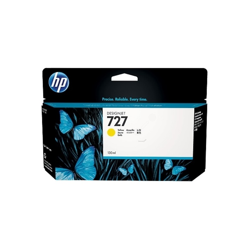 Cartus Cerneala Original HP Yellow, nr.727, pentru DesignJet T1500|T1530|T2500|T2530|T920, 130ml, (timbru verde 0.15 lei), "B3P2