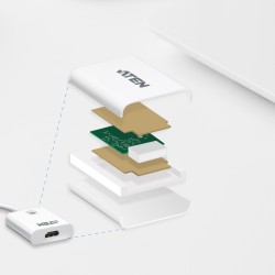 CABLU video ATEN, cablu or adaptor video, Mini-DisplayPort (T) la HDMI (M), 4K UHD (3840x2160) la 30Hz, "VC981-AT" (timbru verde