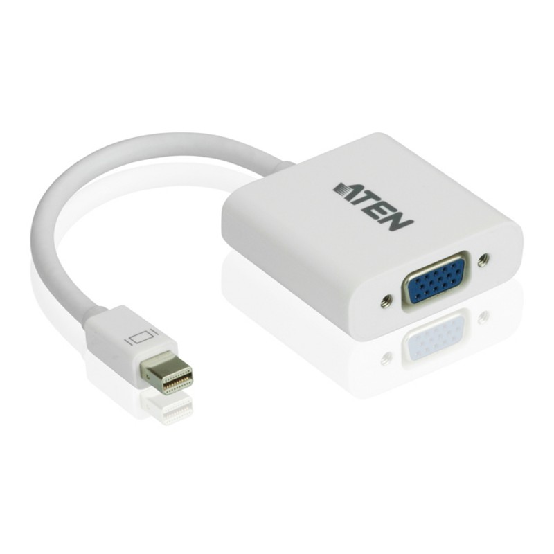 CABLU video ATEN, cablu or adaptor video, Mini-DisplayPort (T) la VGA (M), Full HD+ (1920x1200) la 60Hz, "VC920-AT" (timbru verd