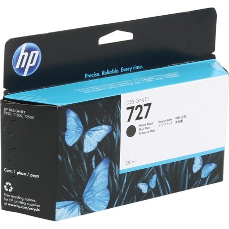 Cartus Cerneala Original HP Matte Black, nr.727, pentru DesignJet T1500|T1530|T2500|T2530|T920, 130ml, (timbru verde 0.15 lei), 