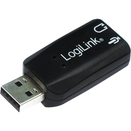 PLACA de SUNET Logilink, extern, 5.1, interfata USB 2.0, conectori 3.5 mm jack, "UA0053" (timbru verde 0.18 lei)