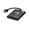 SPLITTER video ATEN, split HDMI la 2 monitoare, conector 1: HDMI (T); conector 2: HDMI (M) x 2, "VS82H-AT" (timbru verde 0.8 lei