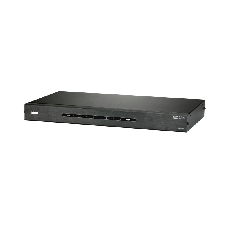 SPLITTER video ATEN, split HDMI la 8 monitoare, conector 1: HDMI (M); conector 2: HDMI (M) x 8, "VS0108HA-AT-G" (timbru verde 0.