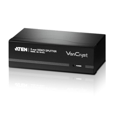 SPLITTER video ATEN, split 2 monitoare la 1 PC, conector 1: VGA (T); conector 2: VGA (M) x 2, "VS132A-A7-G" (timbru verde 0.8 le