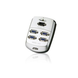 SPLITTER video ATEN, split 4 monitoare la 1 PC, conector 1: VGA (T); conector 2: VGA (M) x 4, "VS84-AT-G" (timbru verde 0.8 lei)