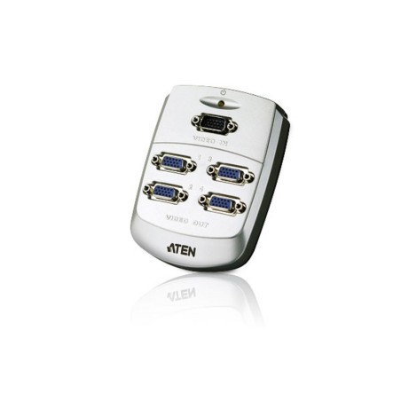 SPLITTER video ATEN, split 4 monitoare la 1 PC, conector 1: VGA (T); conector 2: VGA (M) x 4, "VS84-AT-G" (timbru verde 0.8 lei)