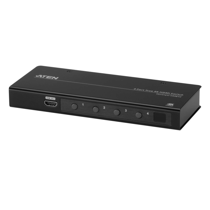 SWITCH video ATEN, switch 4 device la 1 Monitor, conector 1: HDMI (M) x 4; conector 2: HDMI (M), "VS481C-AT-G" (timbru verde 0.8